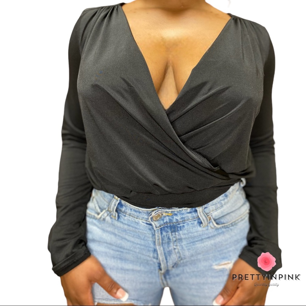 BLACK LONG SLEEVE BODYSUIT